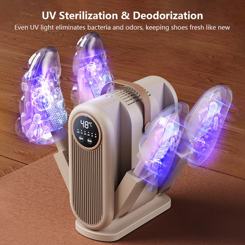 UV Shoe & Boot Dryer with Deep Sanitization, Deodorizer, and Foldable