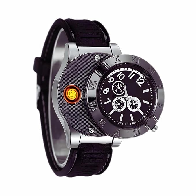 Lighter Watch - Premium USB Rechargeable Edition | Windproof & Flameless Luxury Timepiece