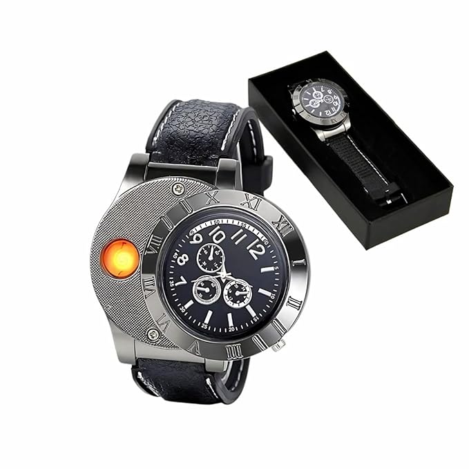 Lighter Watch - Premium USB Rechargeable Edition | Windproof & Flameless Luxury Timepiece