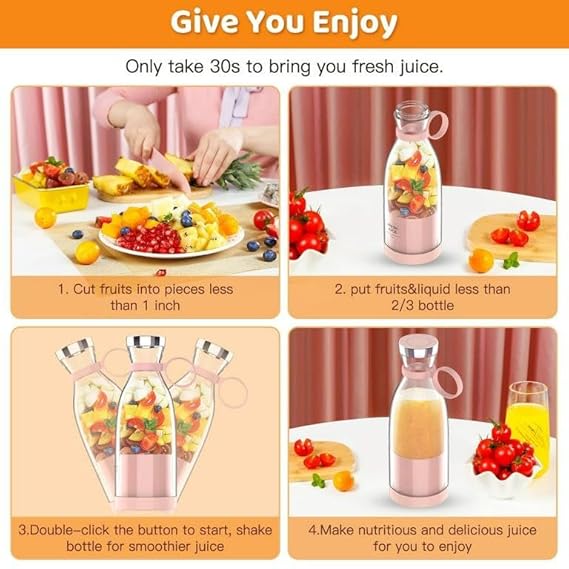 Mini Juicer Blender : USB Rechargeable