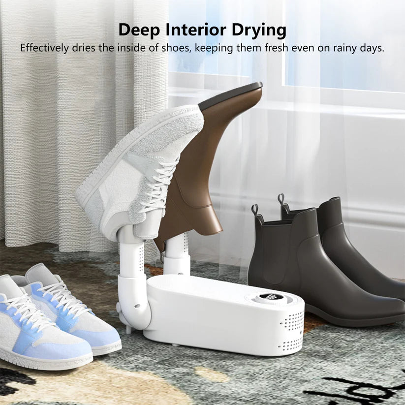 UV Shoe & Boot Dryer with Deep Sanitization, Deodorizer, and Foldable