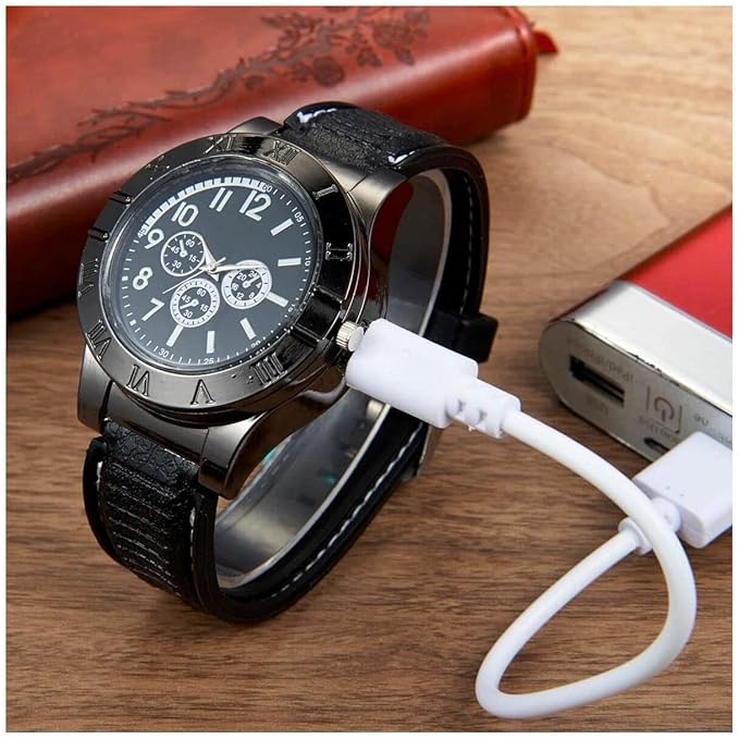 Lighter Watch - Premium USB Rechargeable Edition | Windproof & Flameless Luxury Timepiece