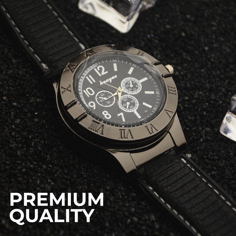 Lighter Watch - Premium USB Rechargeable Edition | Windproof & Flameless Luxury Timepiece